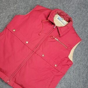 Aeropostale Down Vest Mens Large Red Insulated Campagnie Generale Puffer Y2K